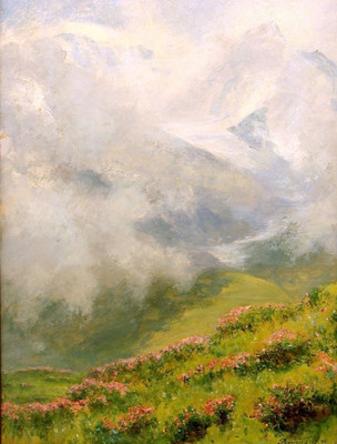 Aiguille du Goûter, Glacier et Aiguille de Bionnassay, par Gabriel Loppé Aiguille du Goûter, Glacier et Aiguille de Bionnassay, par Gabriel Loppé
