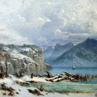 Lac d'Annecy par gabriel Loppé