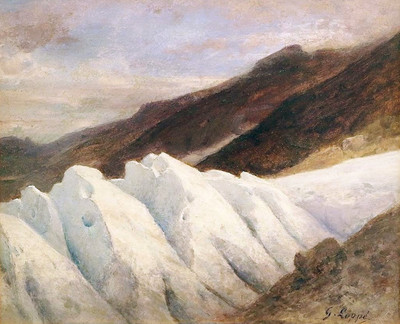 Au bas du Glacier des Bossons par Gabriel Loppé Au bas du Glacier des Bossons par Gabriel Loppé