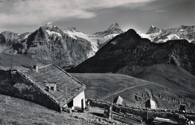 Hotel du Faulhorn, Wetterhorn, Schreckhorn, Finsteraarhorn, par Gyger