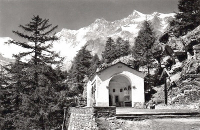 Saas-Fee, Maria zur Hohen Stiege et ses cinq 4000 par Gyger