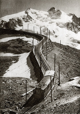 Mont Rose, chemin de fer du Gornergrat par Gyger