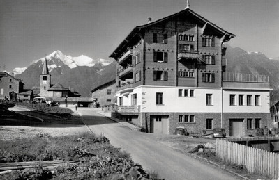 Weisshorn et Bishorn vus de Grächen par Gyger