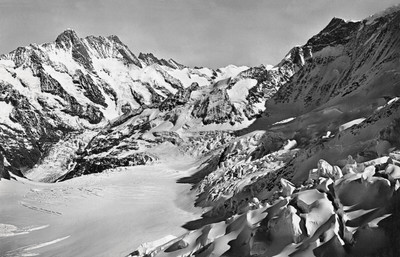 Grindelwald, Schreckhorn, Lauteraarhorn, Fischerhorn, Eismeer, par Gyger