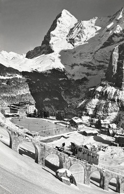 Mürren et l'Eiger en hiver par Gyger