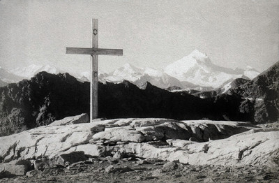 Du Lötschenpass, vue sur le Weisshorn par Gyger