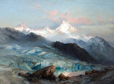 Zinalrothorn, Weisshorn, glacier Furgg en 1901 par Edward Theodore Compton Zinalrothorn, Weisshorn, glacier Furgg en 1901 par Edward Theodore Compton