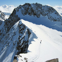 Mont Rose : pointe Dufour vue depuis le Nordend