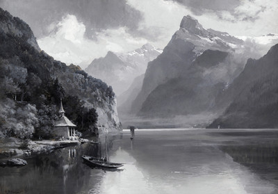Vierwaldstätter See et Tellskapelle par Edward Theodore Compton Vierwaldstätter See et Tellskapelle par Edward Theodore Compton