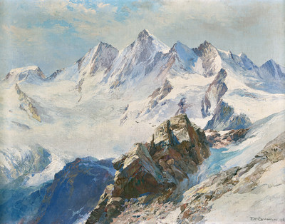 Alphubel, Täschhorn, Dom, Lenzspitze, Nadelhorn, Stecknadelhorn, Hohberghorn und Dürrenhorn en 1913 par Edward Theodore Compton Alphubel, Täschhorn, Dom, Lenzspitze, Nadelhorn, Stecknadelhorn, Hohberghorn und Dürrenhorn en 1913 par Edward Theodore Compton