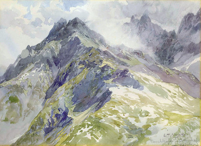 Monte Fumo / Rauchkofel vu de Maderkopf par Edward Theodore Compton Monte Fumo / Rauchkofel vu de Maderkopf par Edward Theodore Compton