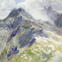 Monte Fumo / Rauchkofel vu de Maderkopf par Edward Theodore Compton