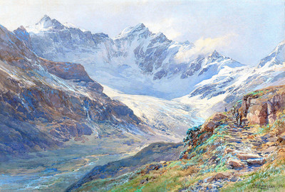Johannisberg et Ödenwinklkees en 1902 par Edward Theodore Compton Johannisberg et Ödenwinklkees en 1902 par Edward Theodore Compton