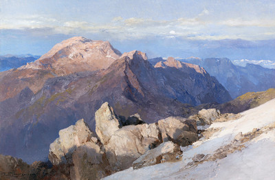 Hoher Göll vu du Watzmann-Hocheck en 1919 par Edward Theodore Compton Hoher Göll vu du Watzmann-Hocheck en 1919 par Edward Theodore Compton