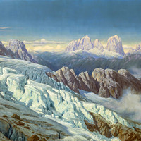 Glacier de la Marmolada, groupe Langkofel par Rudolf Reschreiter