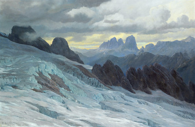 Glacier de la Marmolada, groupe Langkofel par Rudolf Reschreiter