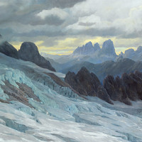 Glacier de la Marmolada, groupe Langkofel par Rudolf Reschreiter