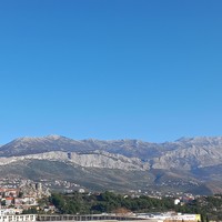View from Split of part of the Mosor cliffs, E of Split 