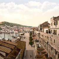 Split et Mont Telegrin, en 1900, par Photoglob N°0000017407