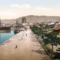 Split et ses montagnes, en 1900, par Photoglob N°0000009903