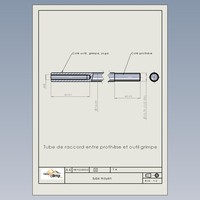 Tube intermédiaire prothèse-outil grimpe