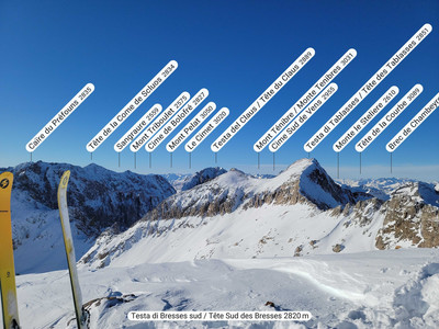 balcon de la Tête des Bresses, Pano WNW: Tablasses...