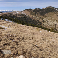 sommet depuis la Serra de la Jaça Grossa sur le chemin de Mantet au coll del Pal