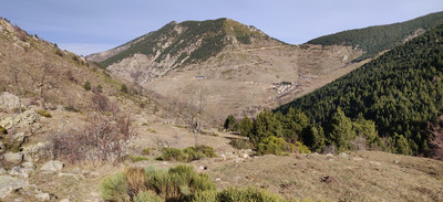 Mantet et son col vu du vallon de l'Alemany
