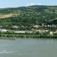 Le Rhône en aval de Vienne, par Etienne Baudon