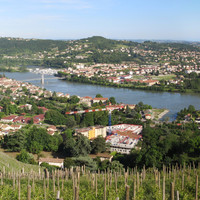Le Rhône à Condrieu, en sortie de défilé, par Etienne Baudon