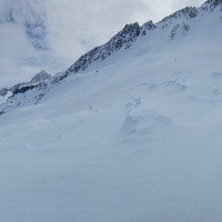 Vallon du Fond 2418, traces de grosses avalanches