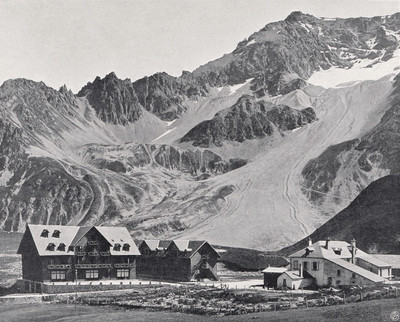 Col du Lautaret, Combeynot, sources de la Guisane en 1900 par le TCF