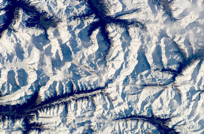 Le Centre de la Suisse vu de l'ISS