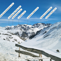 Refuge des Aiguilles d'Arves, Pano E: Sétaz, pointes d'Orient