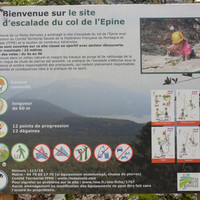 Panneau du site d'escalade