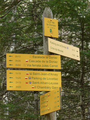 Panneau du col de la Doriaz