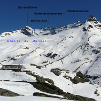 Refuge des Evettes et arêtes du Mulinet