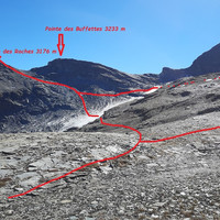 Itinéraire général de la Pointe des Roches et de la Pointe des Buffettes