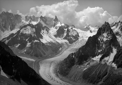 Glacier du Géant en juillet 1964 par Werner Friedli Glacier du Géant en juillet 1964 par Werner Friedli