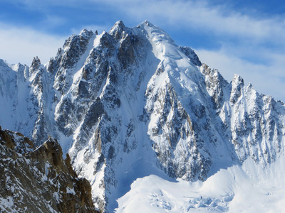 Aiguille Verte depuis le col du Chardonnet Aiguille Verte depuis le col du Chardonnet