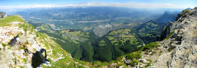 Vallée de l'Isère, Belledonne, vus de la Dent de Crolles, par Etienne Baudon