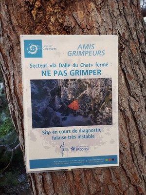Interdiction d'accès secteur Dalle du chat