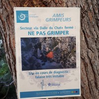 Interdiction d'accès secteur Dalle du chat