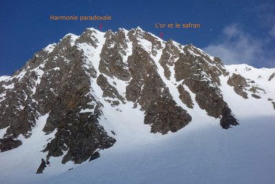 Les deux itinéraires raides de la face E de la Pyramide de Laurichard Les deux itinéraires raides de la face E de la Pyramide de Laurichard