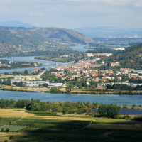 Le Rhône à Saint Vallier par Etienne Baudon