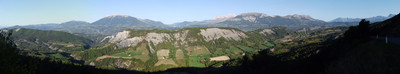 Montagnes de Céüse et de Charance, Pic de Bure, vus du col de la Sentinelle par Etienne Baudon