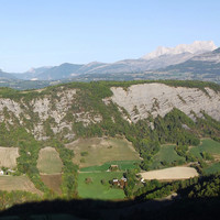 Montagnes de Céüse et de Charance, Pic de Bure, vus du col de la Sentinelle par Etienne Baudon