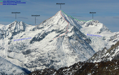 Weisshorn - arêtes Weisshorn - arêtes