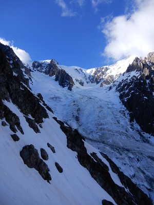 Pointe Sup. de Pierre Joseph, Couloir Nord (Mont Blanc), depuis