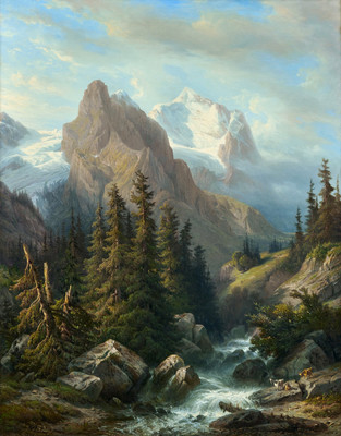 Wellhorn et Wetterhorn par François Diday Wellhorn et Wetterhorn par François Diday